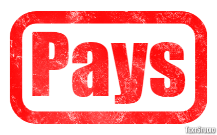 Pays Effet de texte