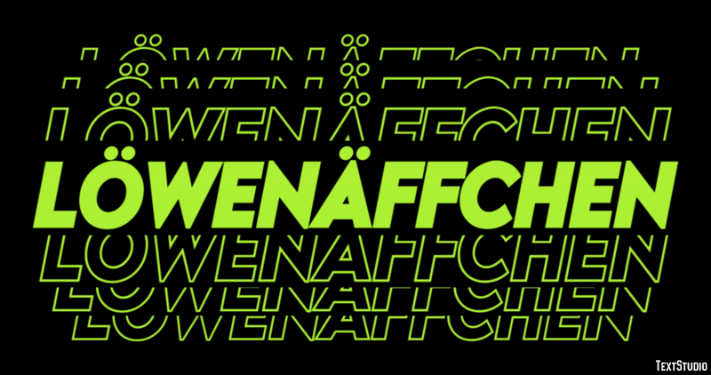 Löwenäffchen Texteffekt