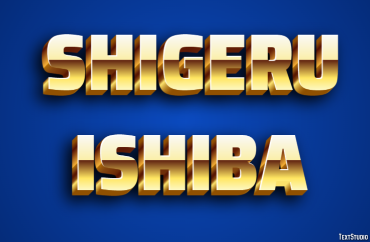 Shigeru Ishiba Text Effect