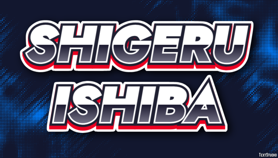 Shigeru Ishiba Efeito de texto