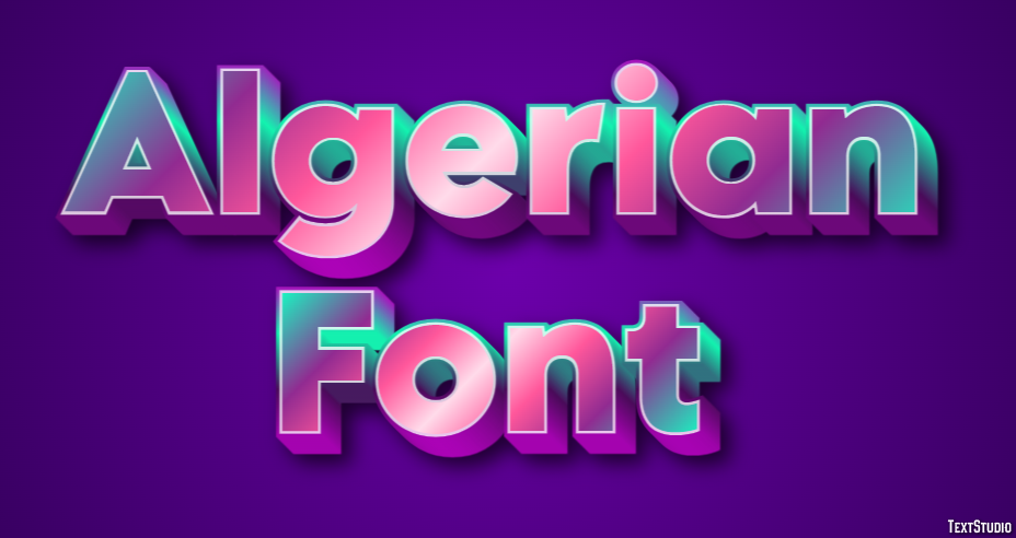 Algerian Font Text Effect