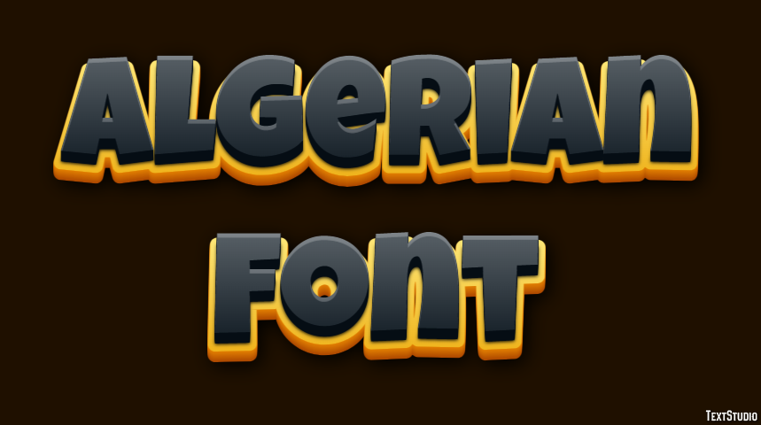 Algerian Font Efecto de Texto