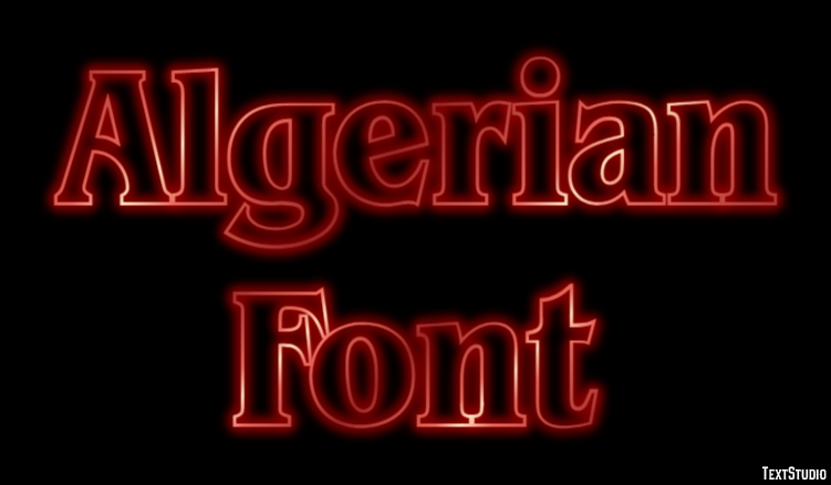 Algerian Font Text Effect