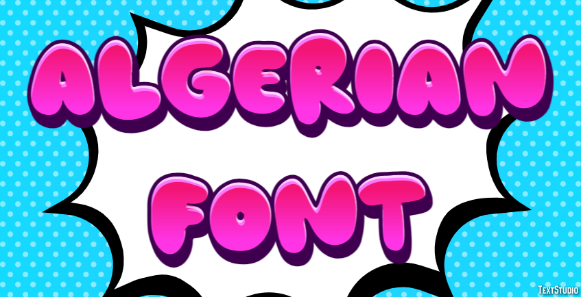 Algerian Font Text Effect