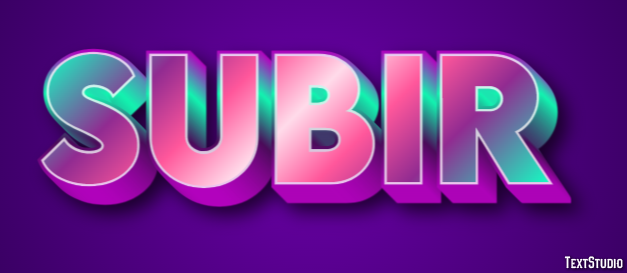 Subir Text Effect