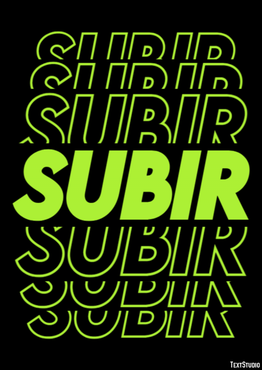 Subir Text effect