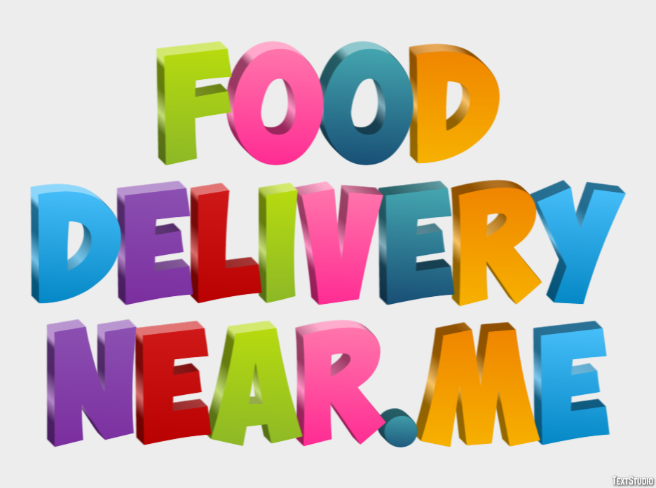 Food Delivery Near.me Effetto testo