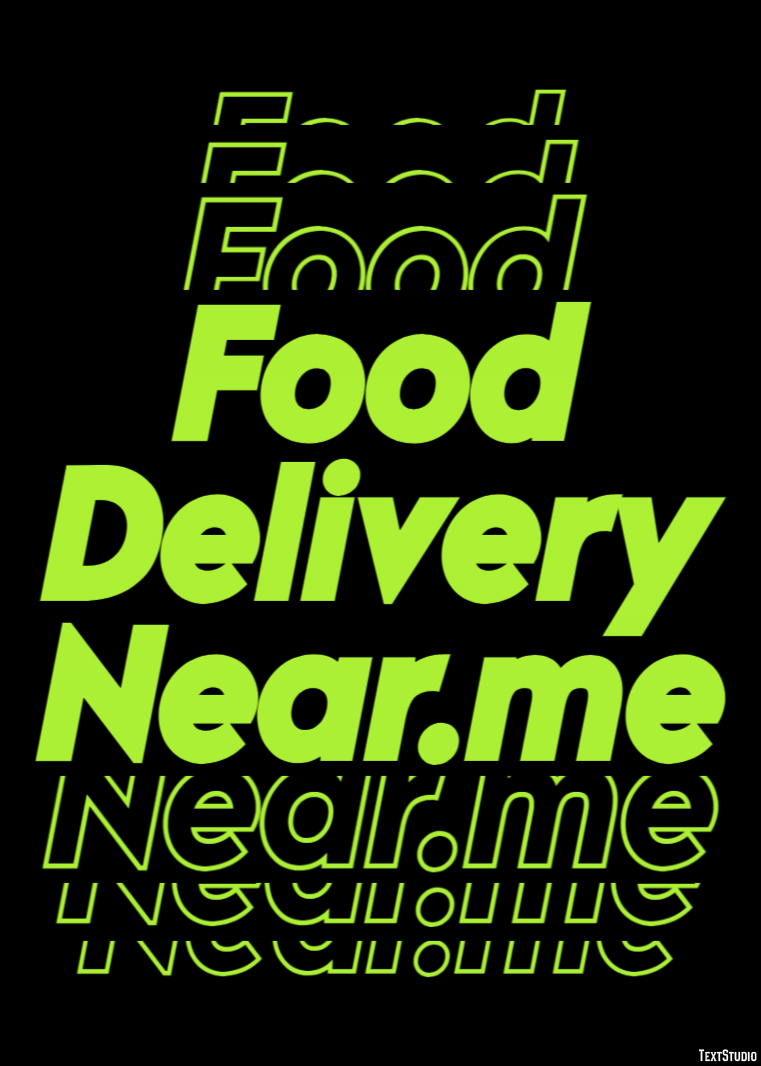 Food Delivery Near.me Effetto testo
