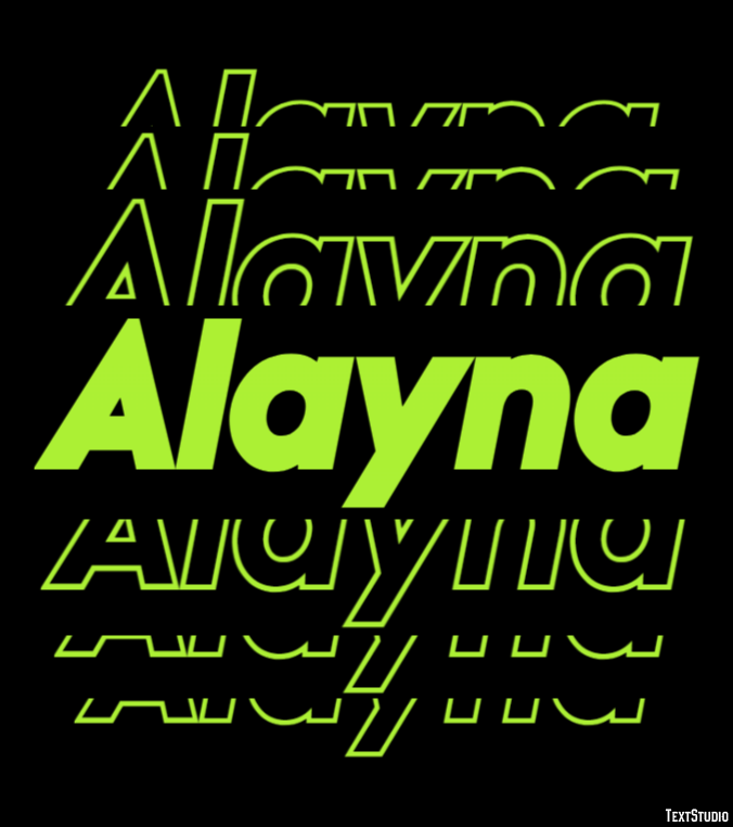 Alayna Efeito de texto