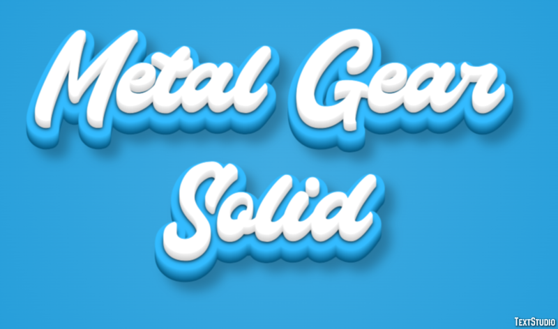 Metal Gear Solid Effetto testo