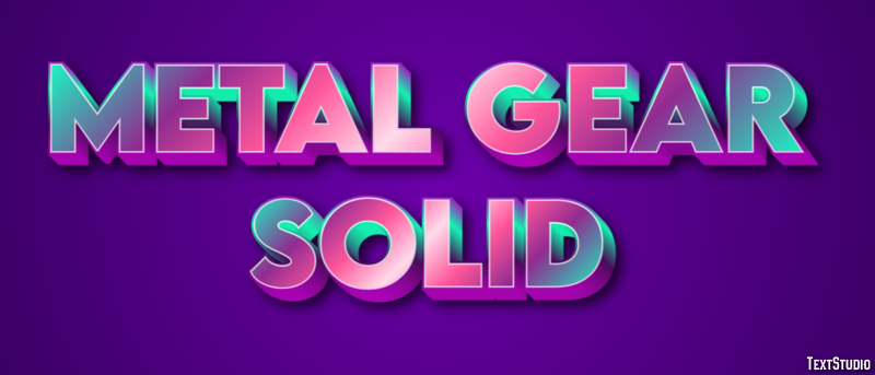 Metal Gear Solid Effetto testo