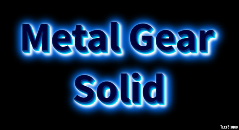 Metal Gear Solid Effetto testo