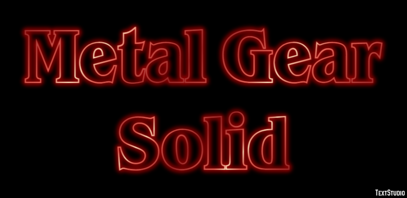 Metal Gear Solid Effetto testo