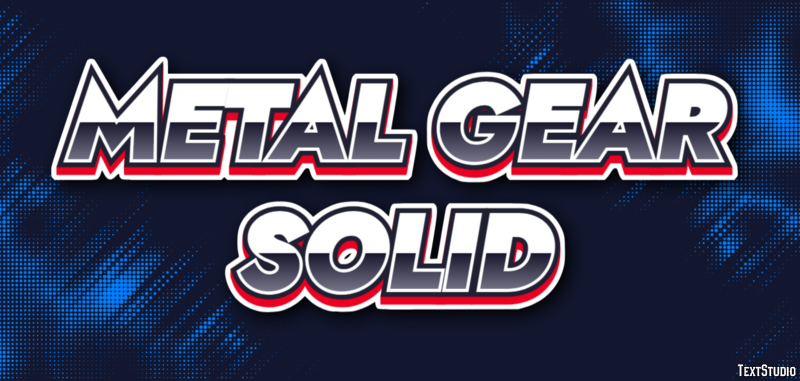 Metal Gear Solid Effetto testo