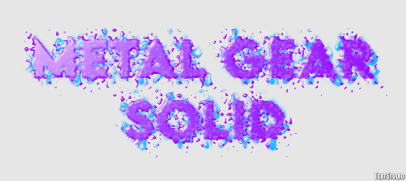 Metal Gear Solid Effetto testo