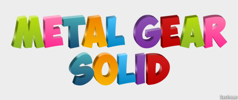 Metal Gear Solid Effetto testo