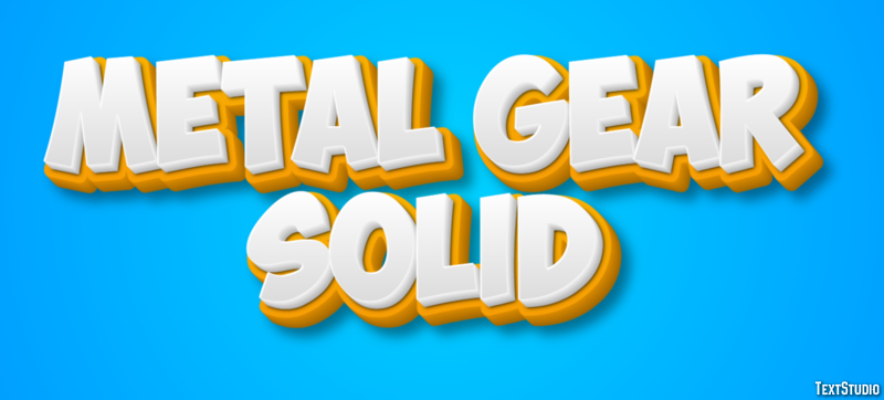 Metal Gear Solid Effetto testo