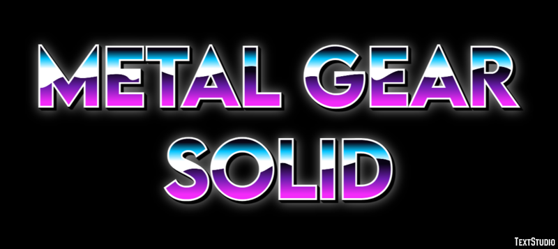 Metal Gear Solid Effetto testo
