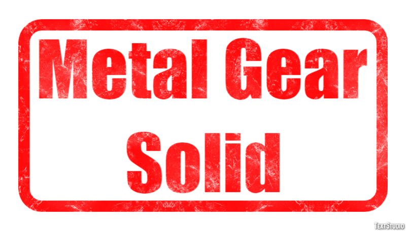 Metal Gear Solid Effetto testo
