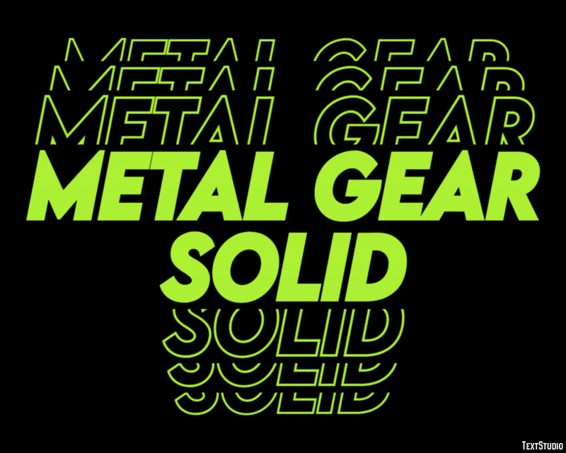 Metal Gear Solid Effetto testo
