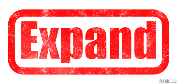 Expand Effetto testo