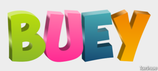 Buey Efecto de Texto