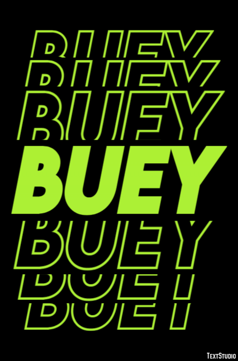 Buey Efeito de texto