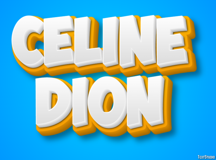 Celine Dion Efecto de Texto