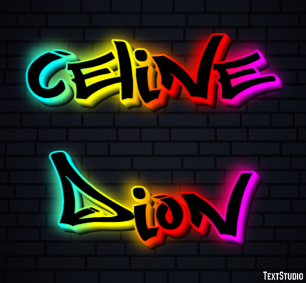 Celine Dion Efeito de texto
