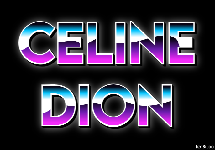 Celine Dion Efecto de Texto