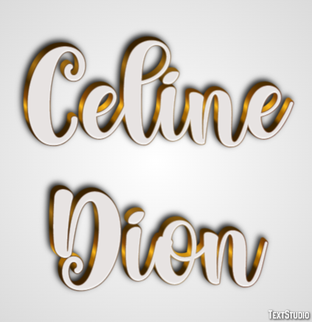 Celine Dion Efecto de Texto