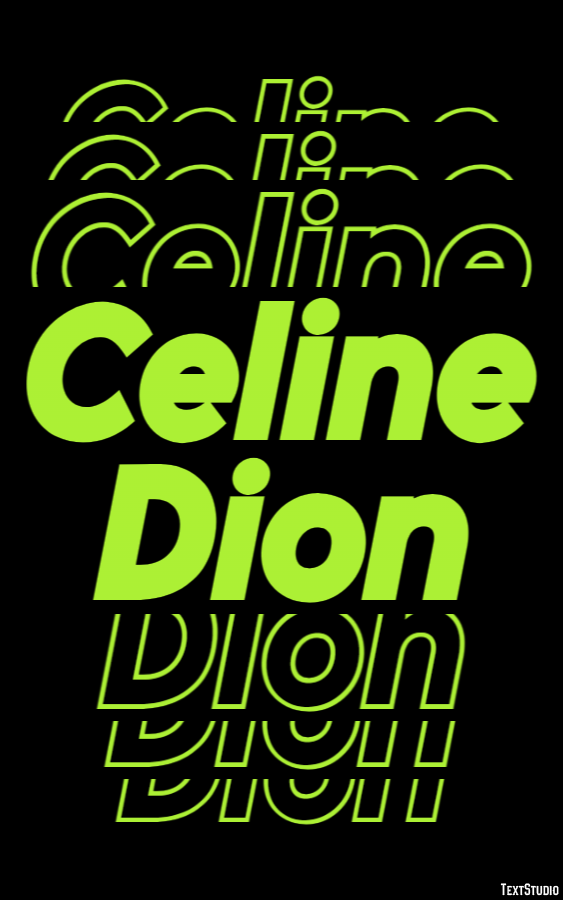 Celine Dion Efeito do texto