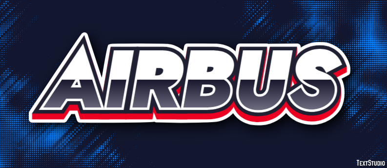 Airbus Text effect