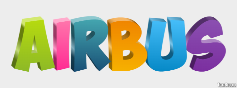 Airbus Text effect