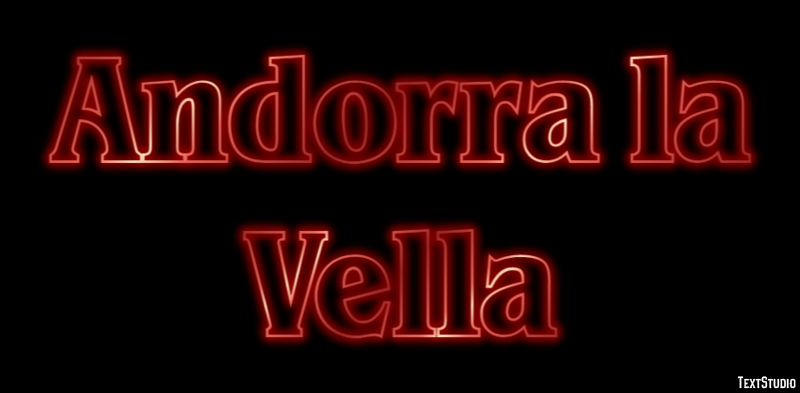 Andorra la Vella Effetto testo