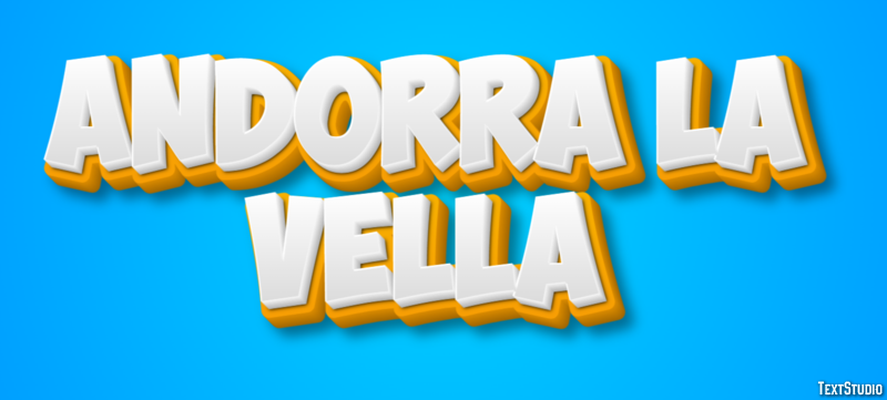 Andorra la Vella Effetto testo
