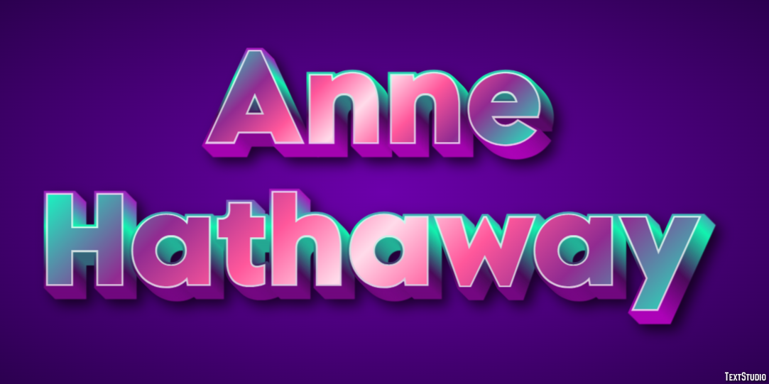 Anne Hathaway Texteffekt