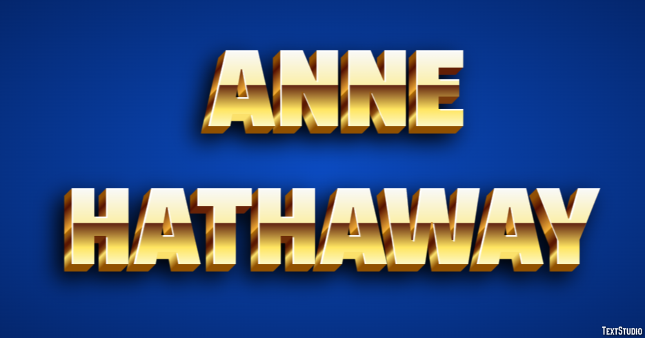 Anne Hathaway Texteffekt