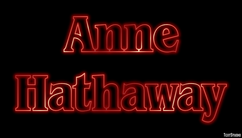 Anne Hathaway Texteffekt