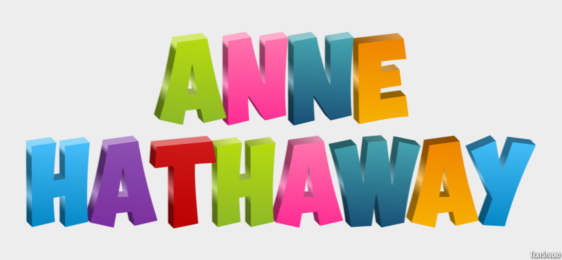 Anne Hathaway Texteffekt