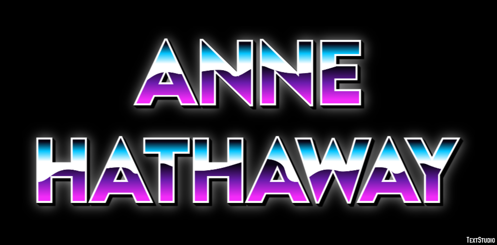 Anne Hathaway Texteffekt