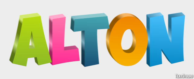 Alton Эффект текста