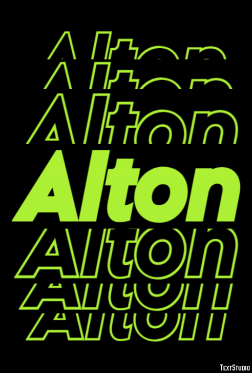 Alton Эффект текста