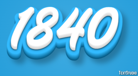 1840 Effetto testo