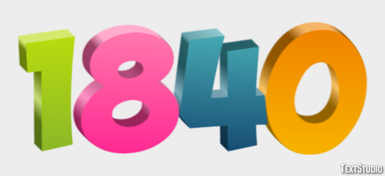 1840 Effetto testo