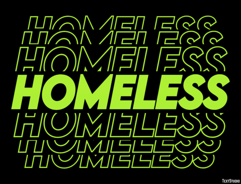 Homeless Efeito de texto