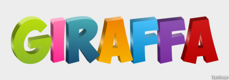 Giraffa Effet de Texte