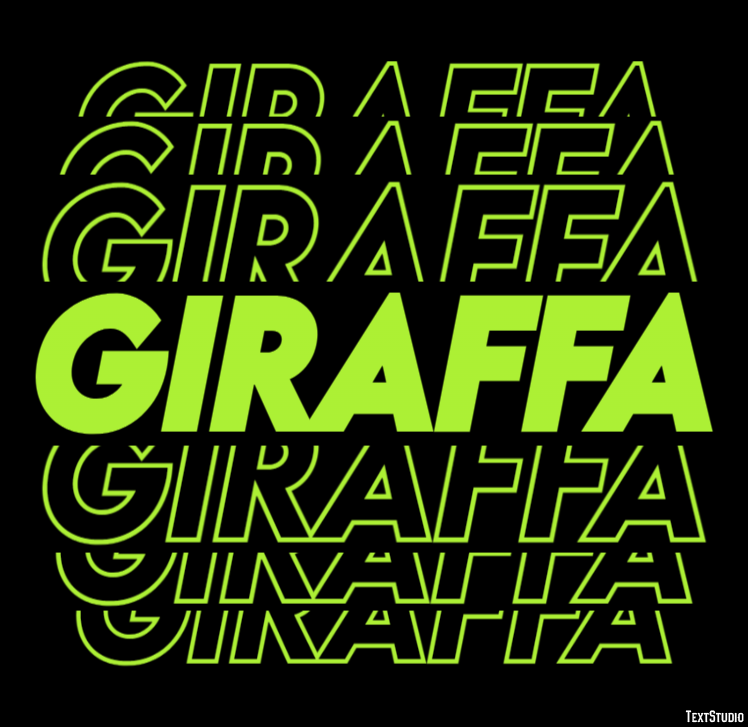 Giraffa Effet de Texte