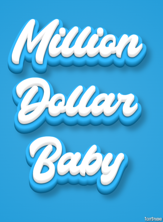 Million Dollar Baby Efecto de Texto