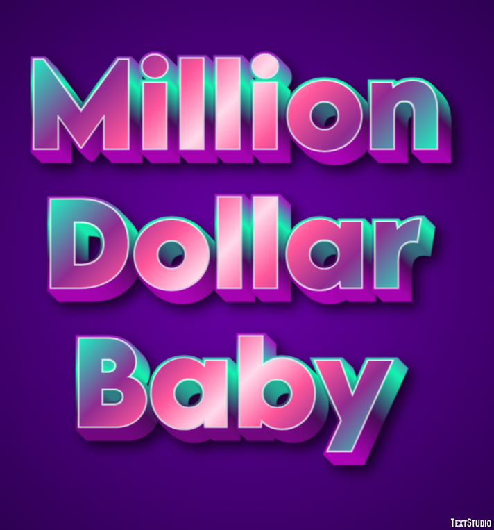Million Dollar Baby Efecto de Texto